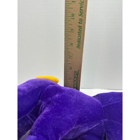 Toy Network Purple Dog Plush Stuffed Animal Yellow Spots Tongue Out 2003 NWT - Picture 12 of 12